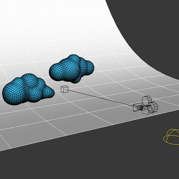 Cartoon clouds 3D model_2