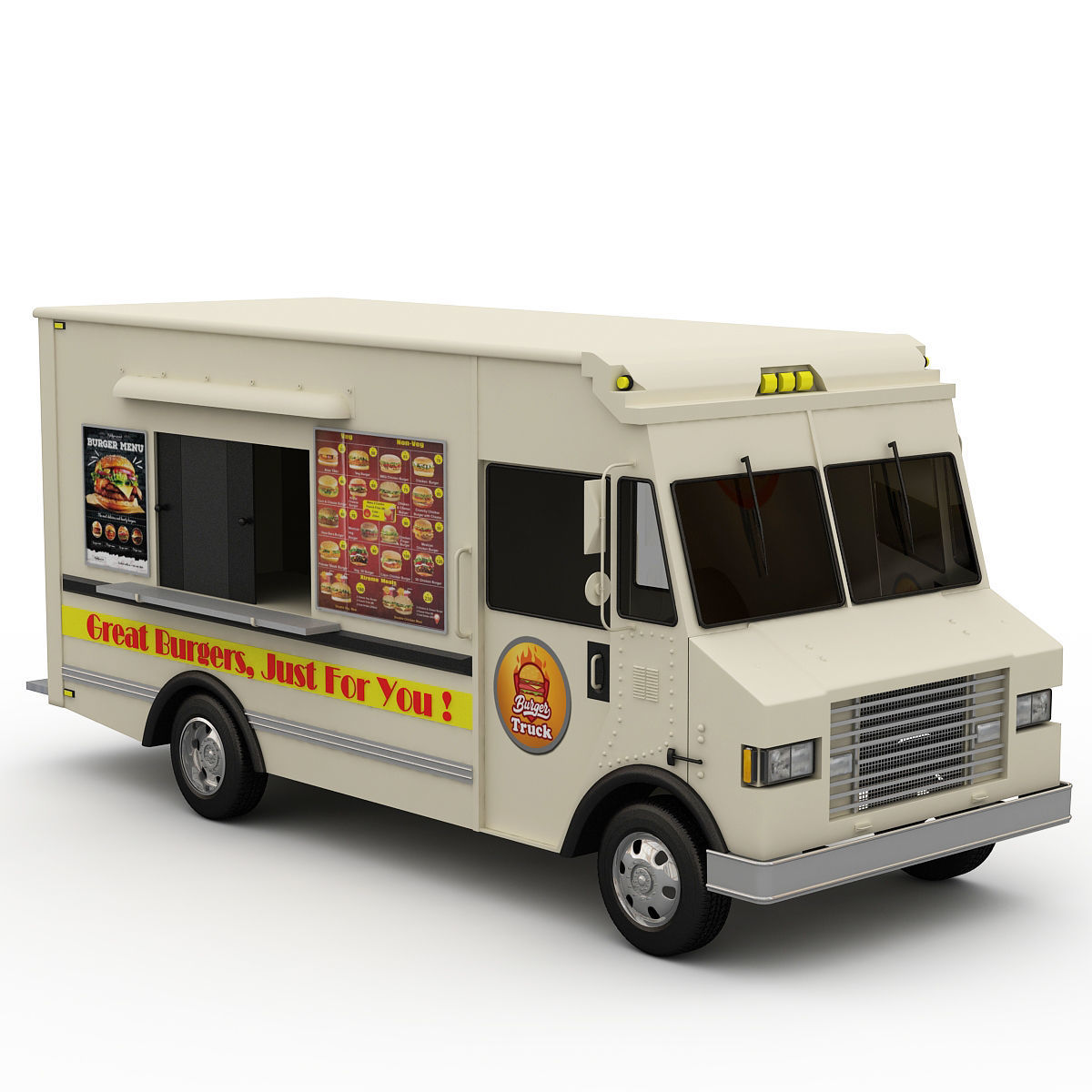 Burger Truck 3D model_2