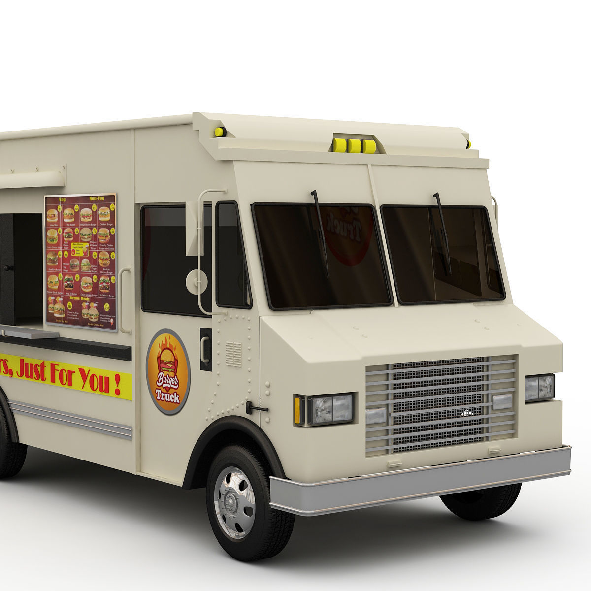Burger Truck 3D model_10