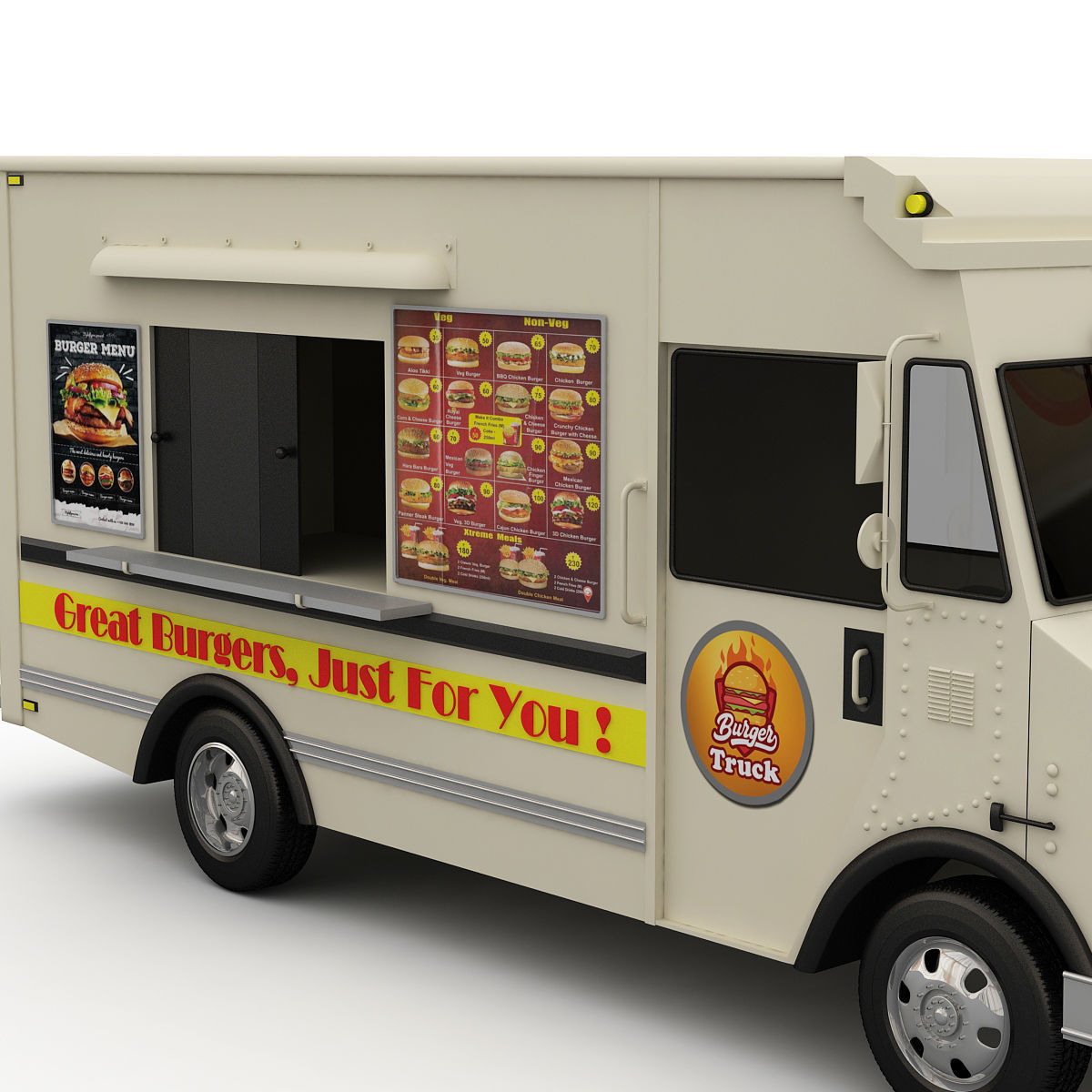 Burger Truck 3D model_1