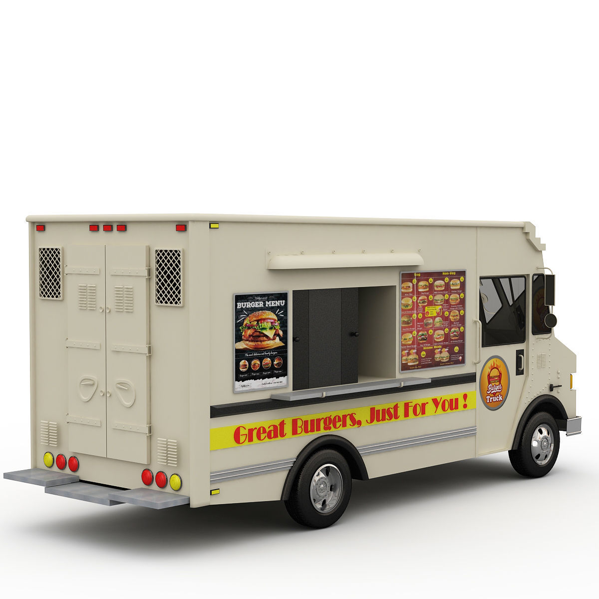 Burger Truck 3D model_6