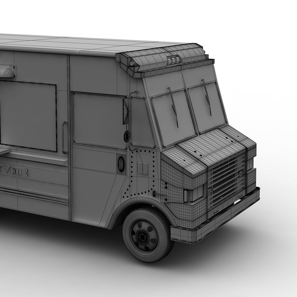 Burger Truck 3D model_16