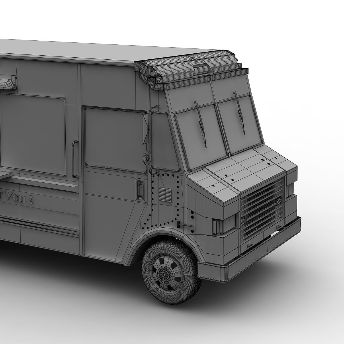 Burger Truck 3D model_14