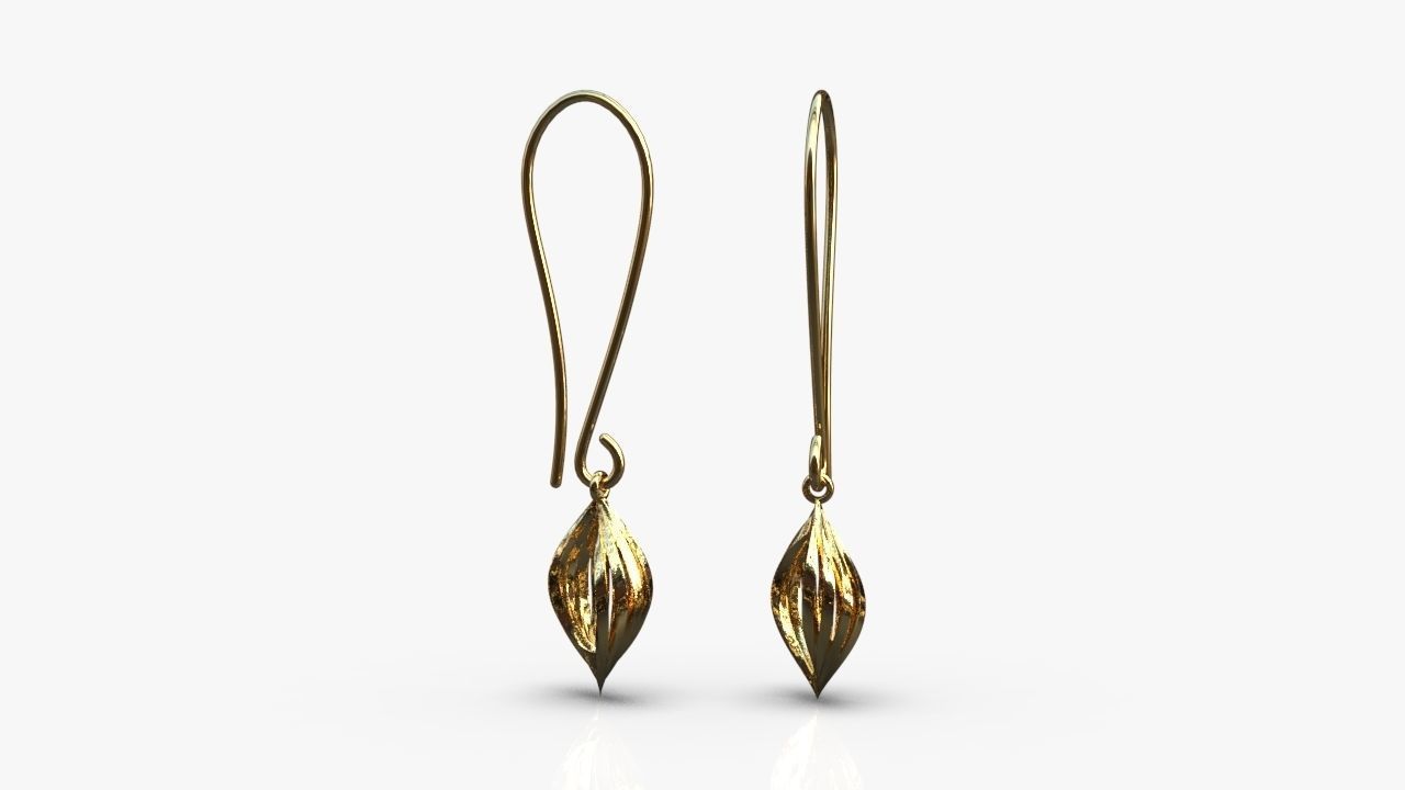 Light modern earrings 3D print model_1