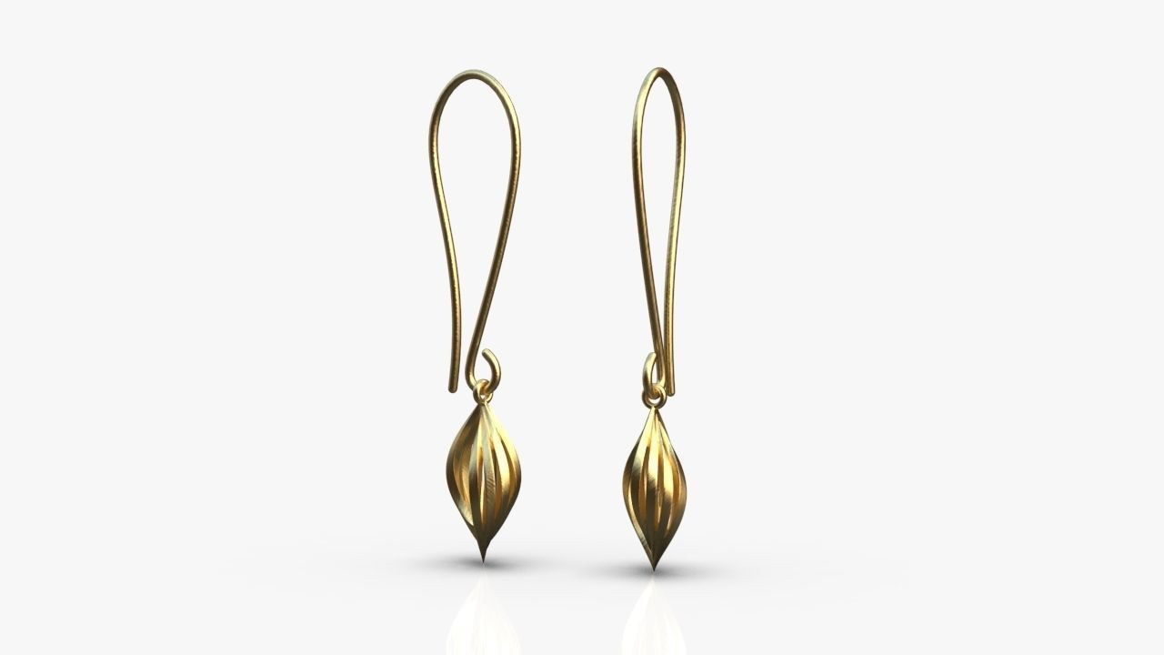 Light modern earrings 3D print model_6