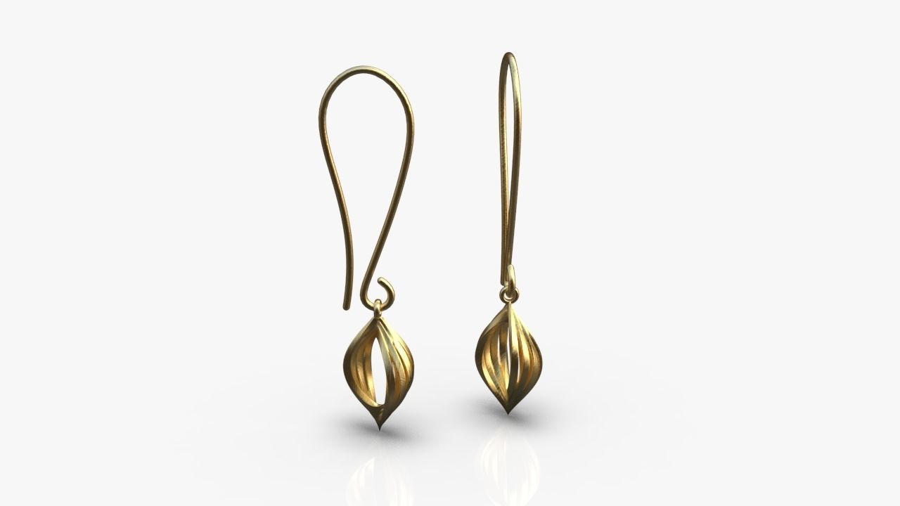 Light modern earrings 3D print model_8