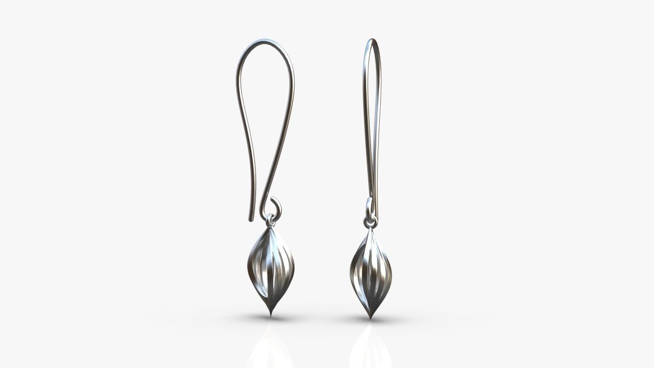 Light modern earrings 3D print model_9