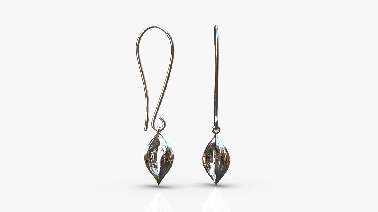 Light modern earrings 3D print model_4