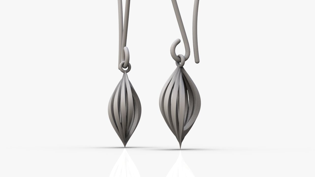 Light modern earrings 3D print model_14