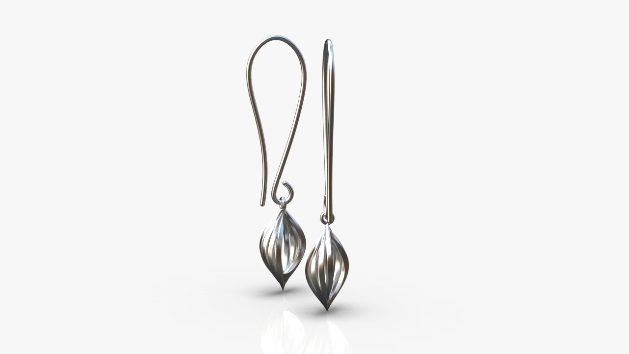 Light modern earrings 3D print model_10