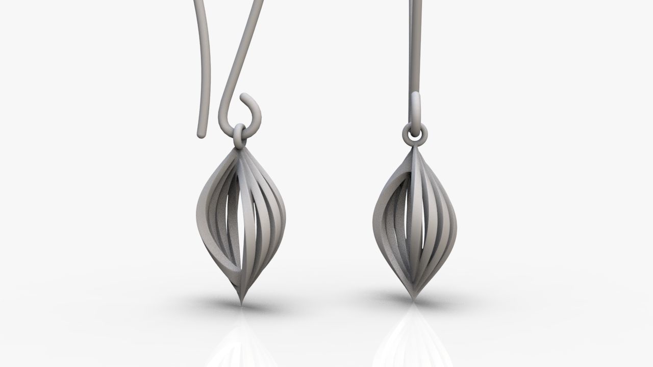 Light modern earrings 3D print model_15