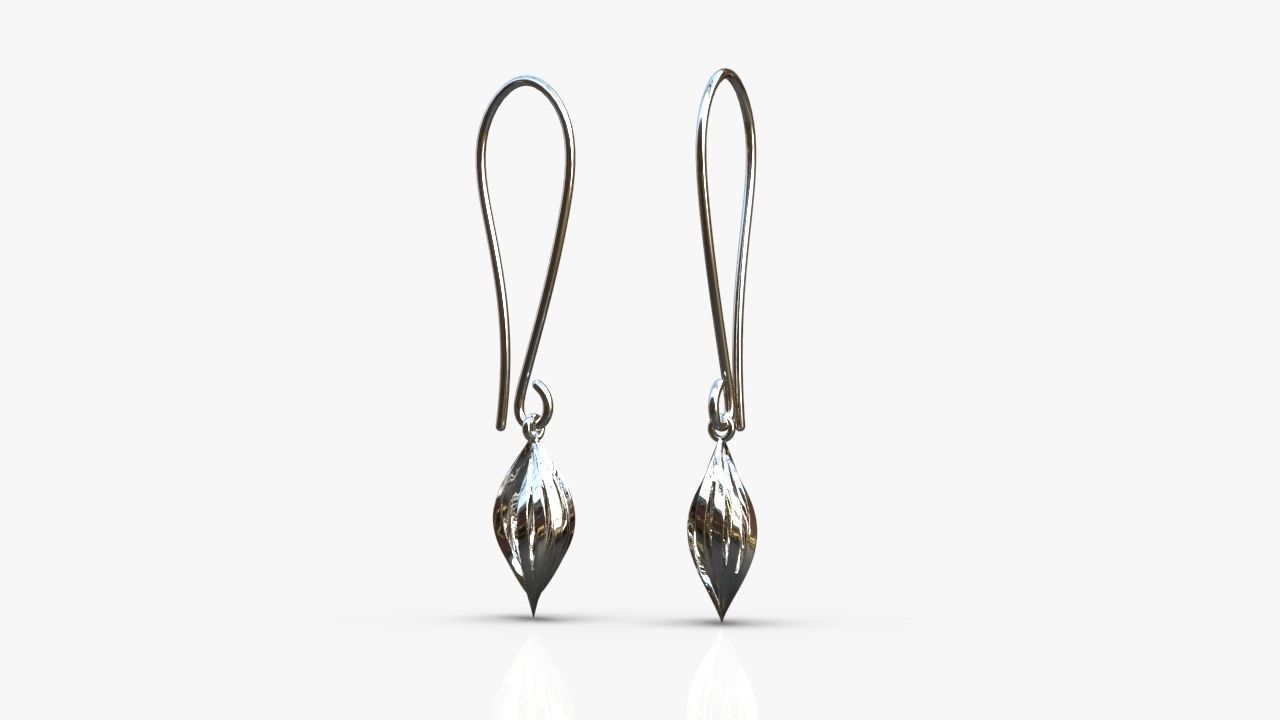 Light modern earrings 3D print model_5