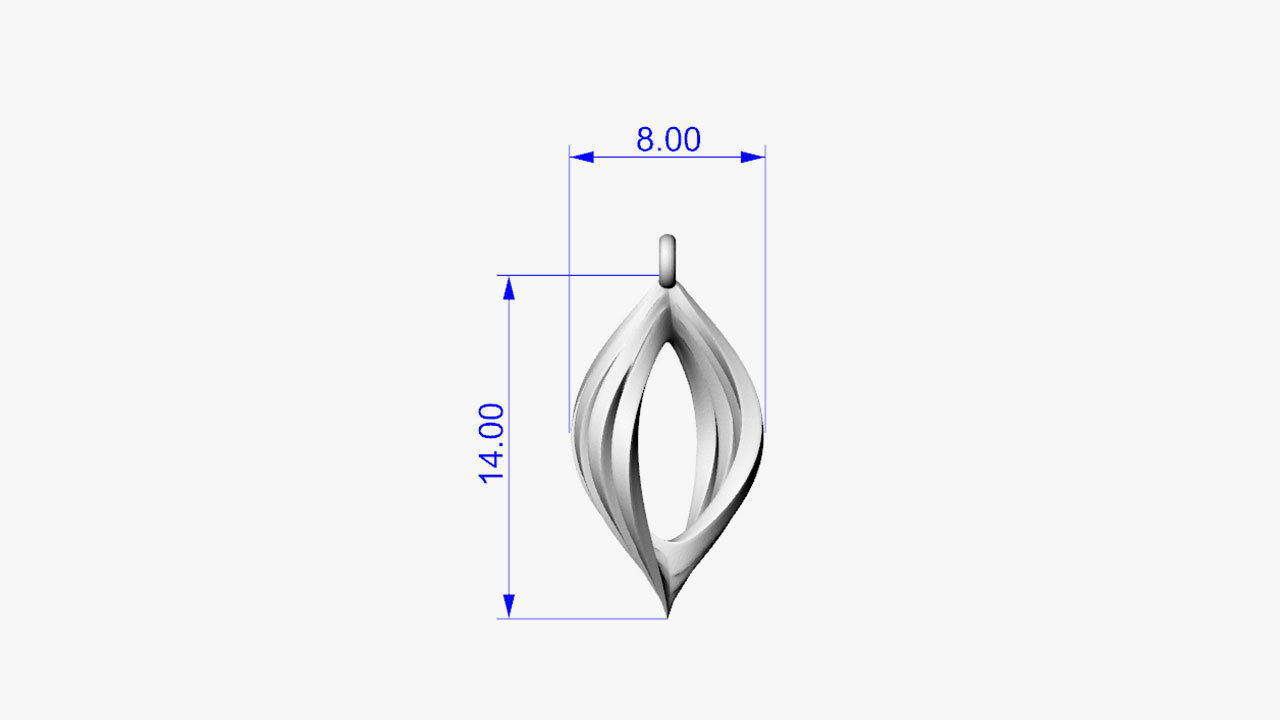 Light modern earrings 3D print model_16