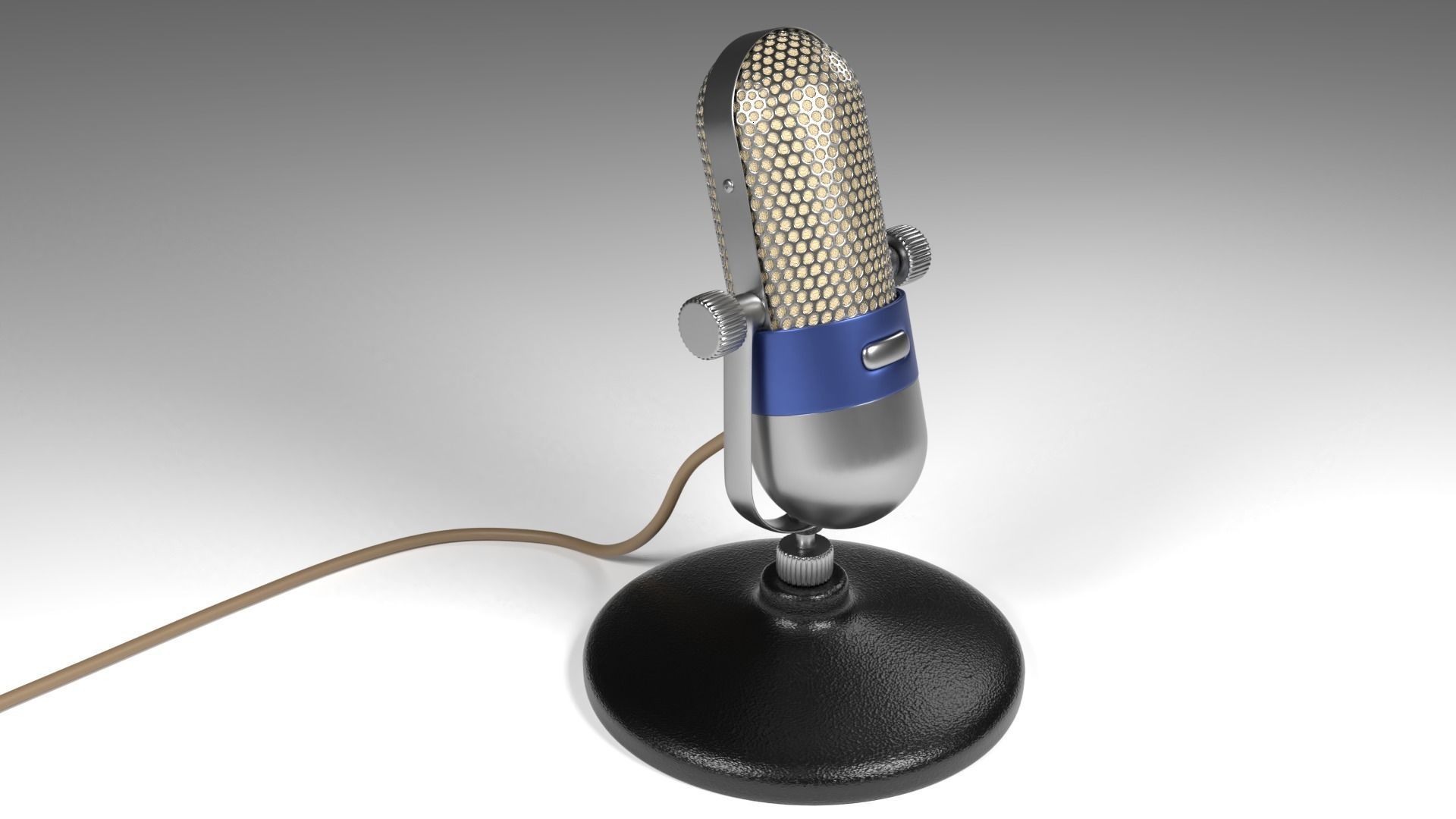 3D vintage microphone audio CGTrader