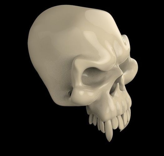 skull 3d model psychedelic 3D print model