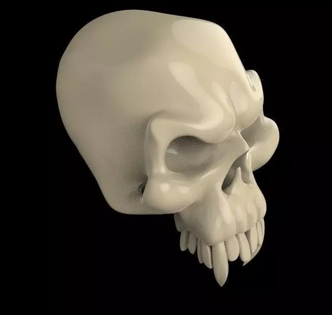 skull 3d model psychedelic 3D print model