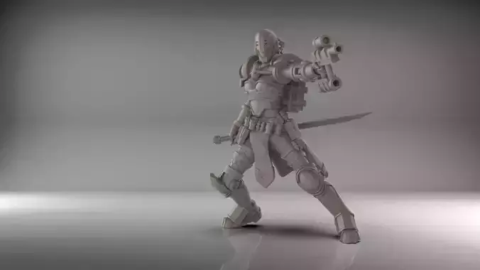  Warrior 75mm 3D print model