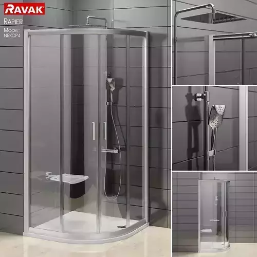 Semicircular shower enclosures Ravak Rapier