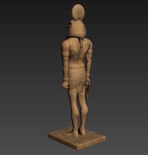 horus ancient egyptian statue 3D print model_1