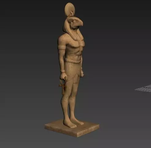 horus ancient egyptian statue 3D print model_0