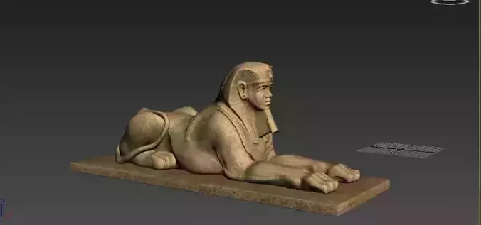 sphinx statue of egyptian 3D print model
