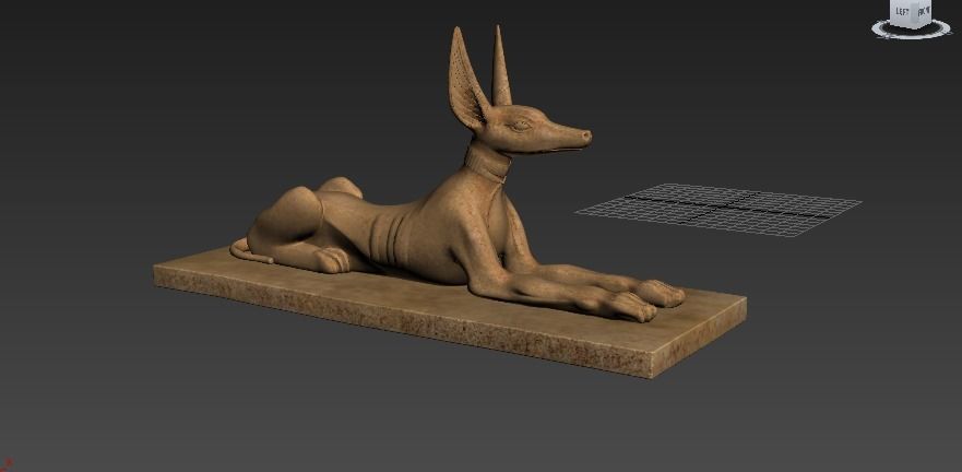 Egyptian Dog 3D print model_1