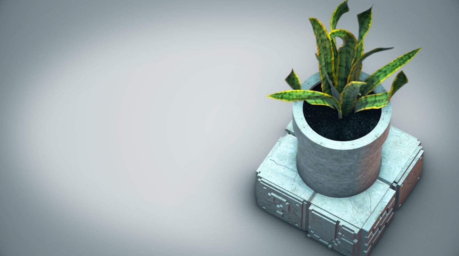 Mario Bros Small Desk Planter 3D Print Diorama 3D print model_14