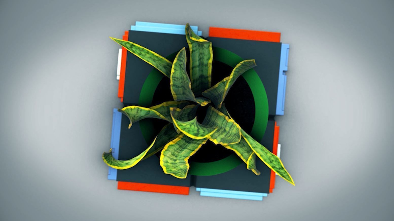 Mario Bros Small Desk Planter 3D Print Diorama 3D print model_4