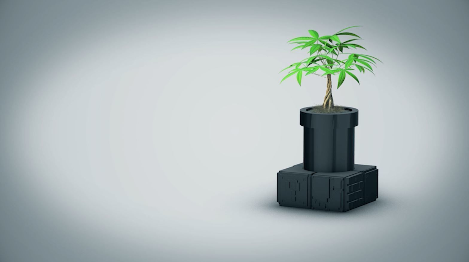 Mario Bros Small Desk Planter 3D Print Diorama 3D print model_10