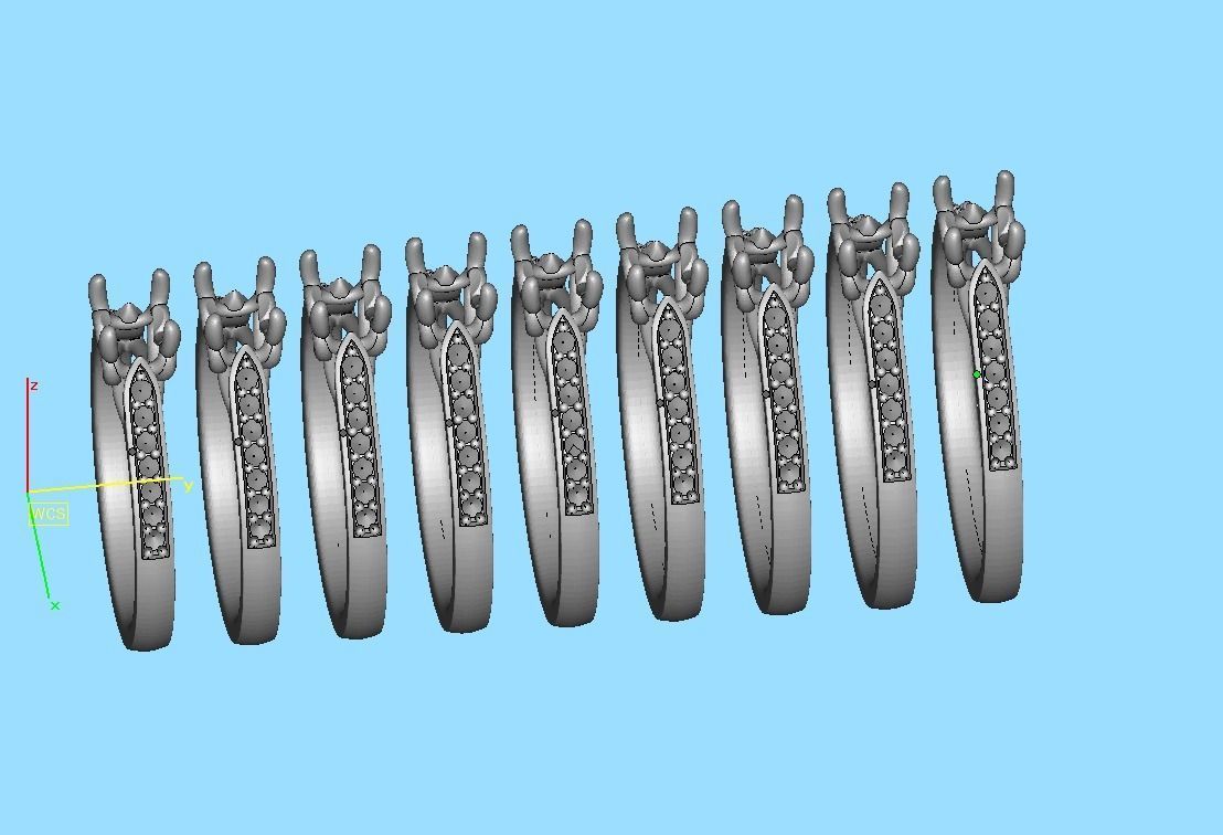 Diamond Heart Engagement ring 4 prongs Half Carat Stone 3D print model_6