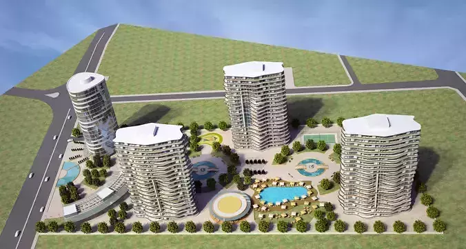 High-rise residence and office tower