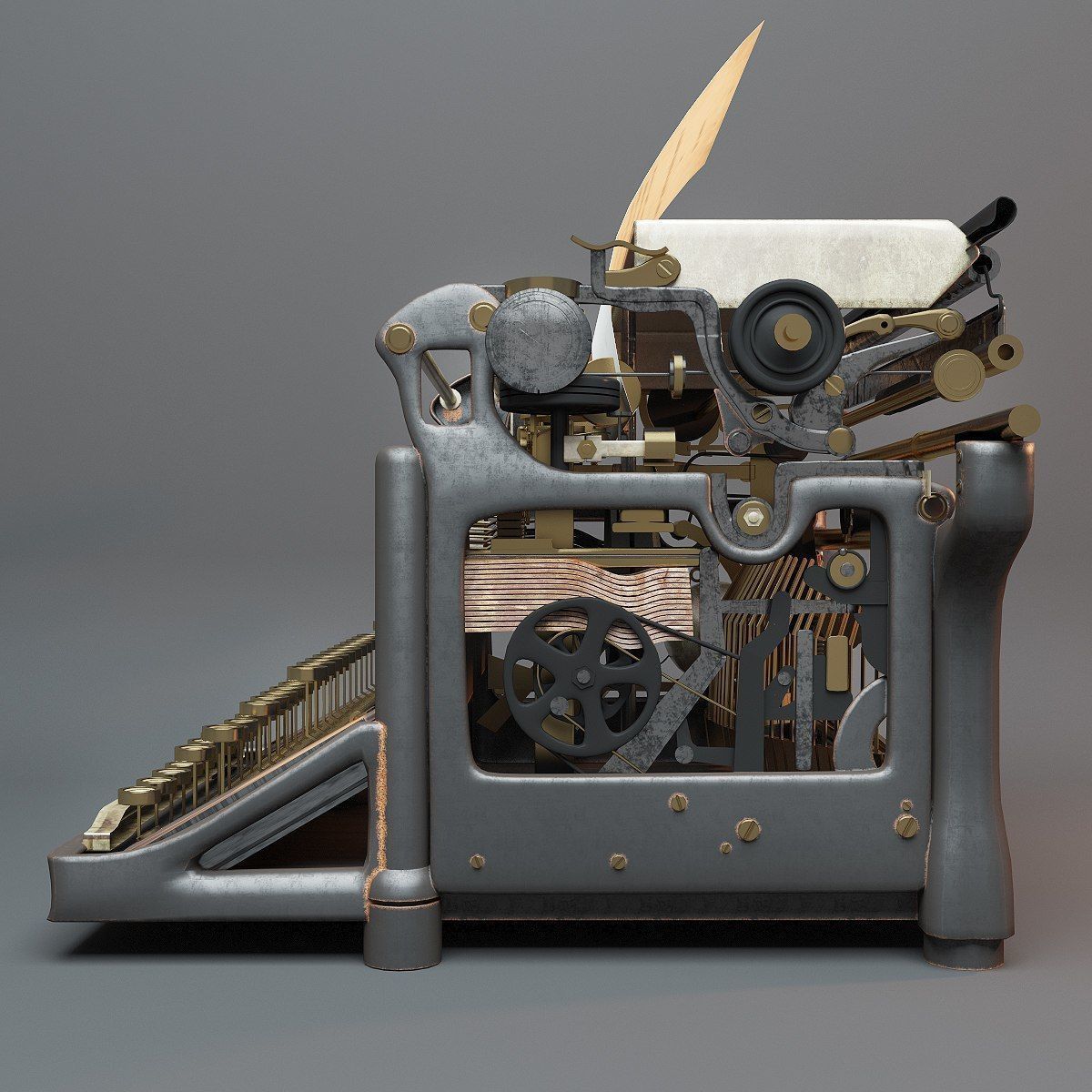 UNDERWOOD TYPEWRITER 3D model_3