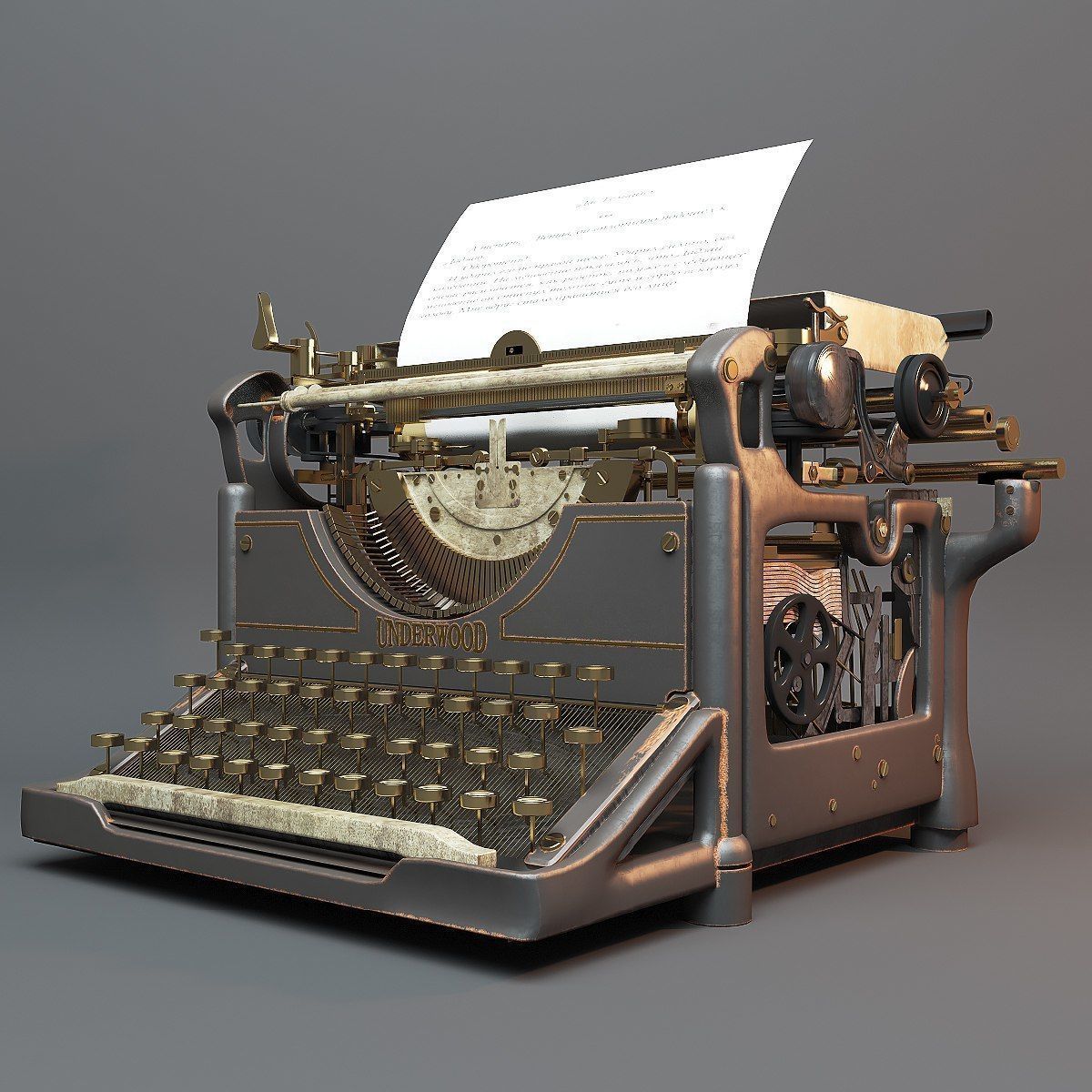 UNDERWOOD TYPEWRITER 3D model_0