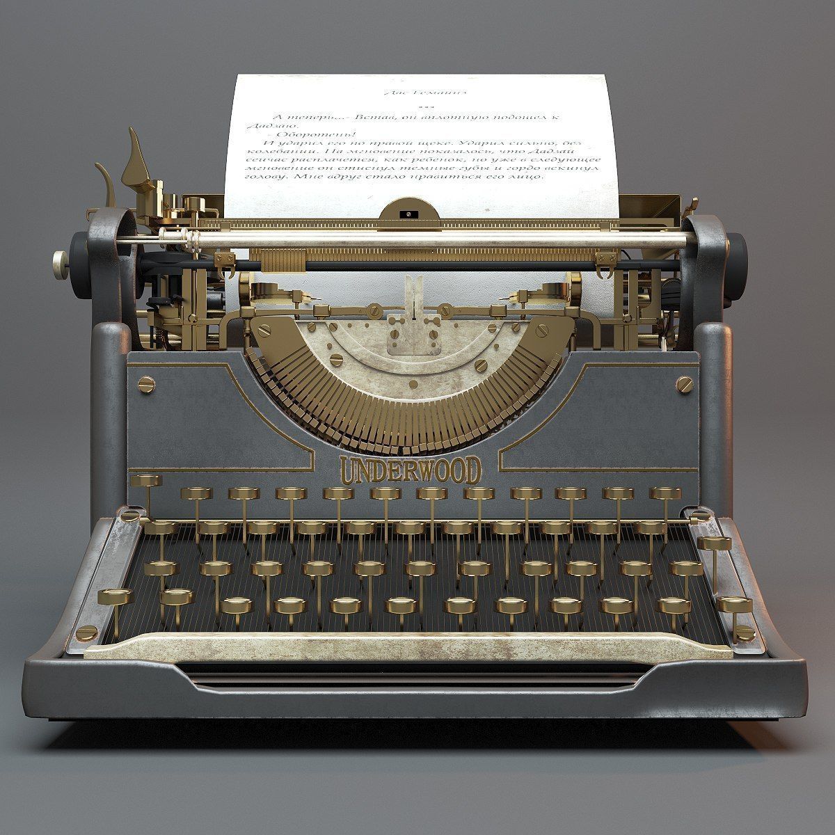 UNDERWOOD TYPEWRITER 3D model_1