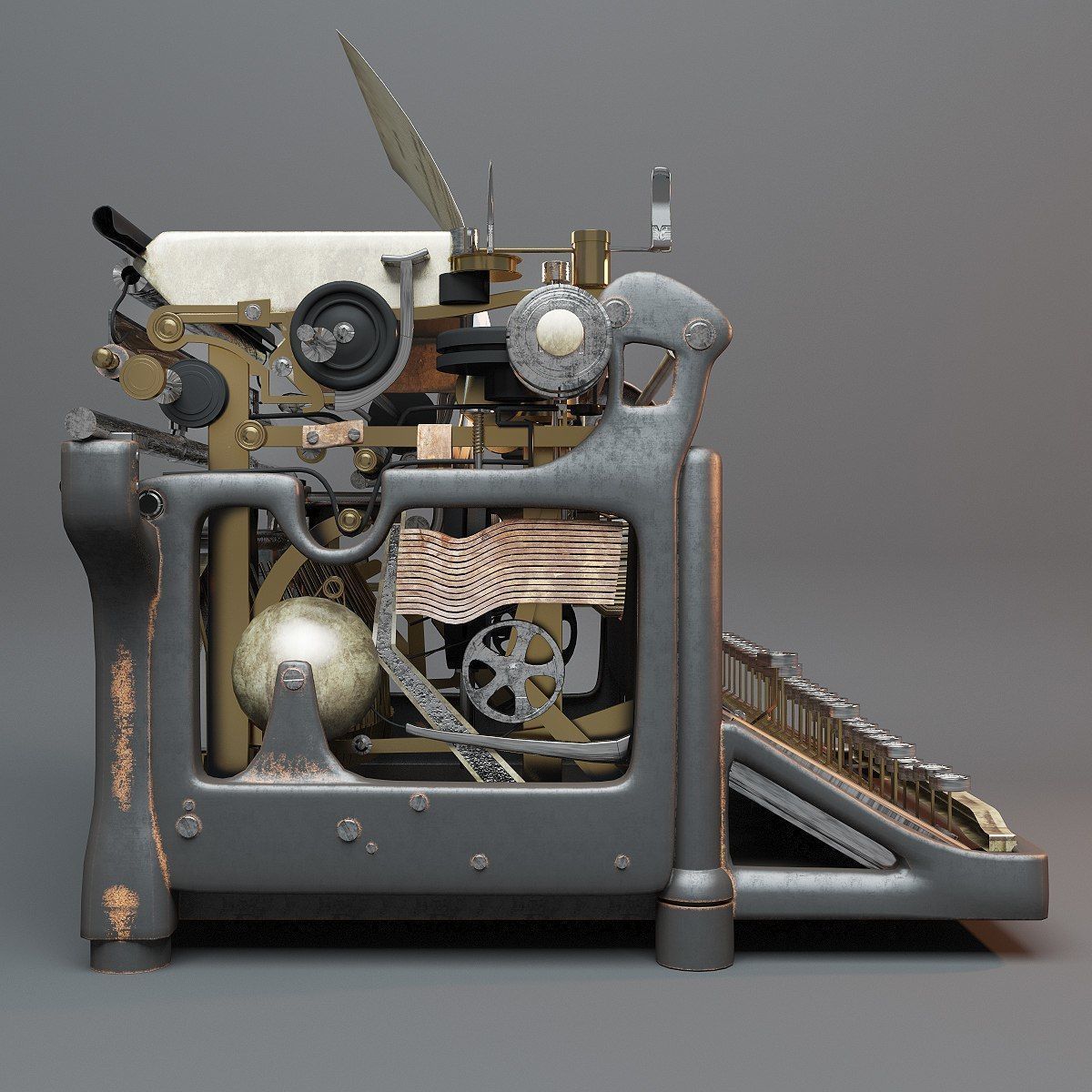 UNDERWOOD TYPEWRITER 3D model_2