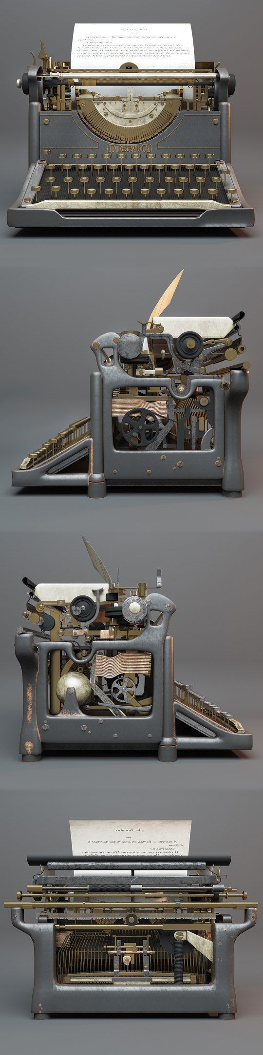 UNDERWOOD TYPEWRITER 3D model_5