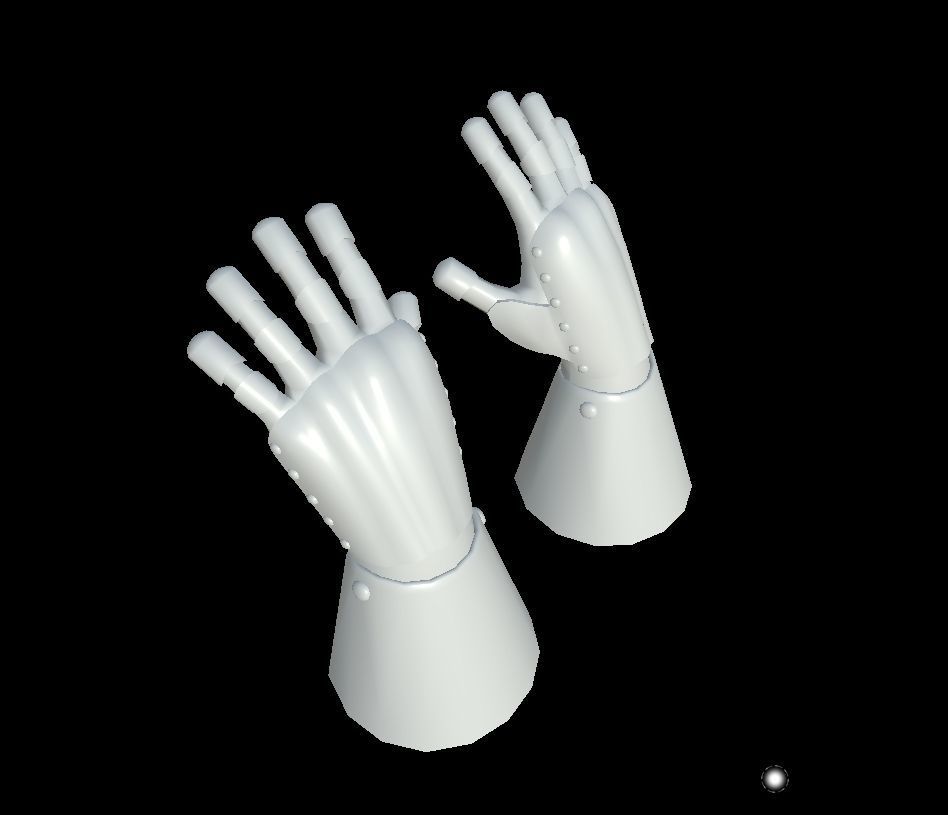 HIE Clean Hand Armor D180427 3D model_1