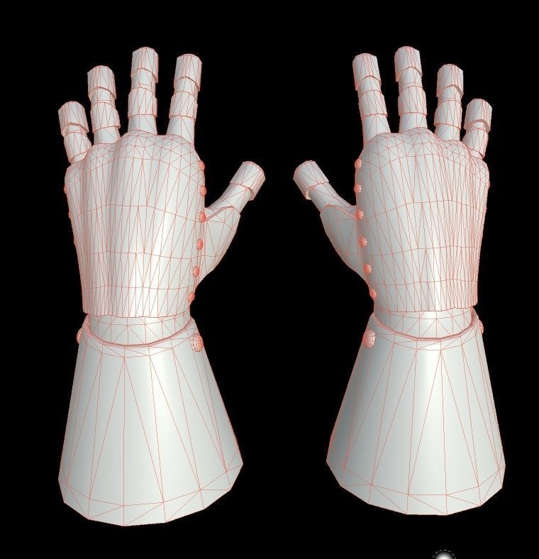 HIE Clean Hand Armor D180427 3D model_6