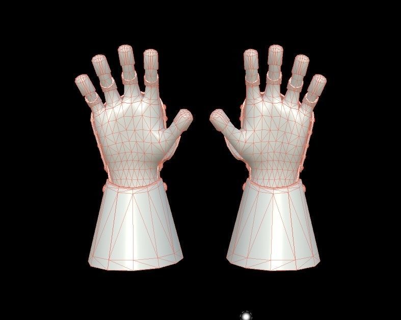 HIE Clean Hand Armor D180427 3D model_4