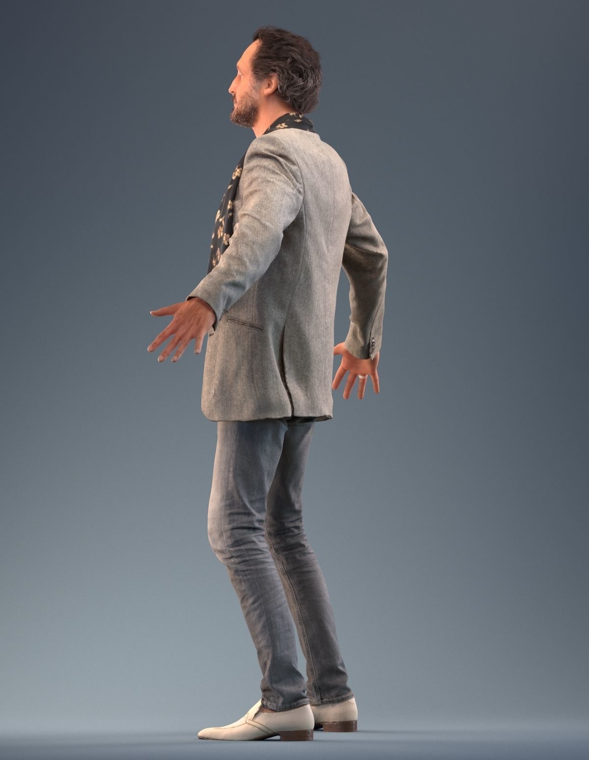 Rigged low poly 3d man in casual clothing Low-poly 3D model_11
