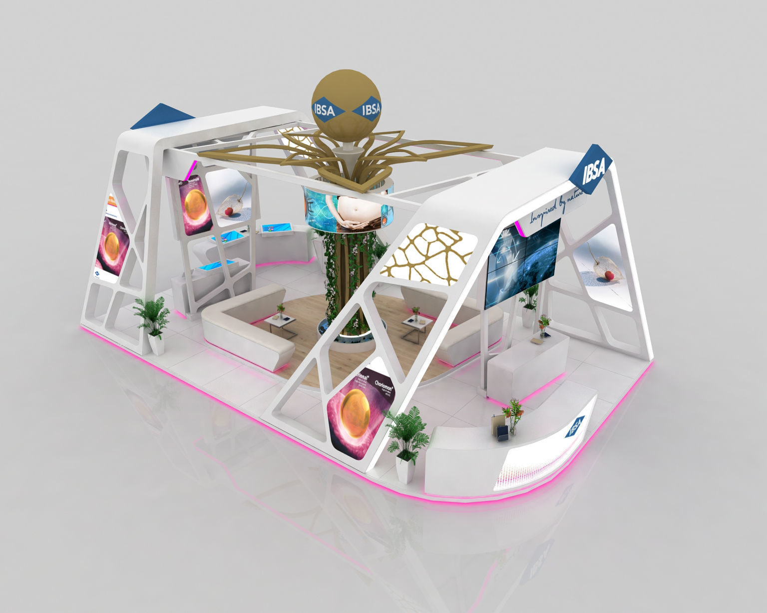 10x6 meter exhibition stand design 3D model_2