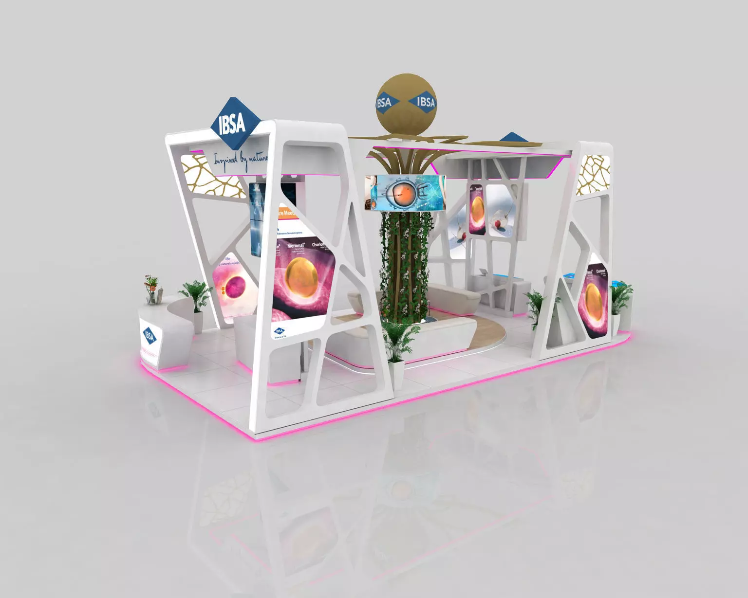 10x6 meter exhibition stand design 3D model_0