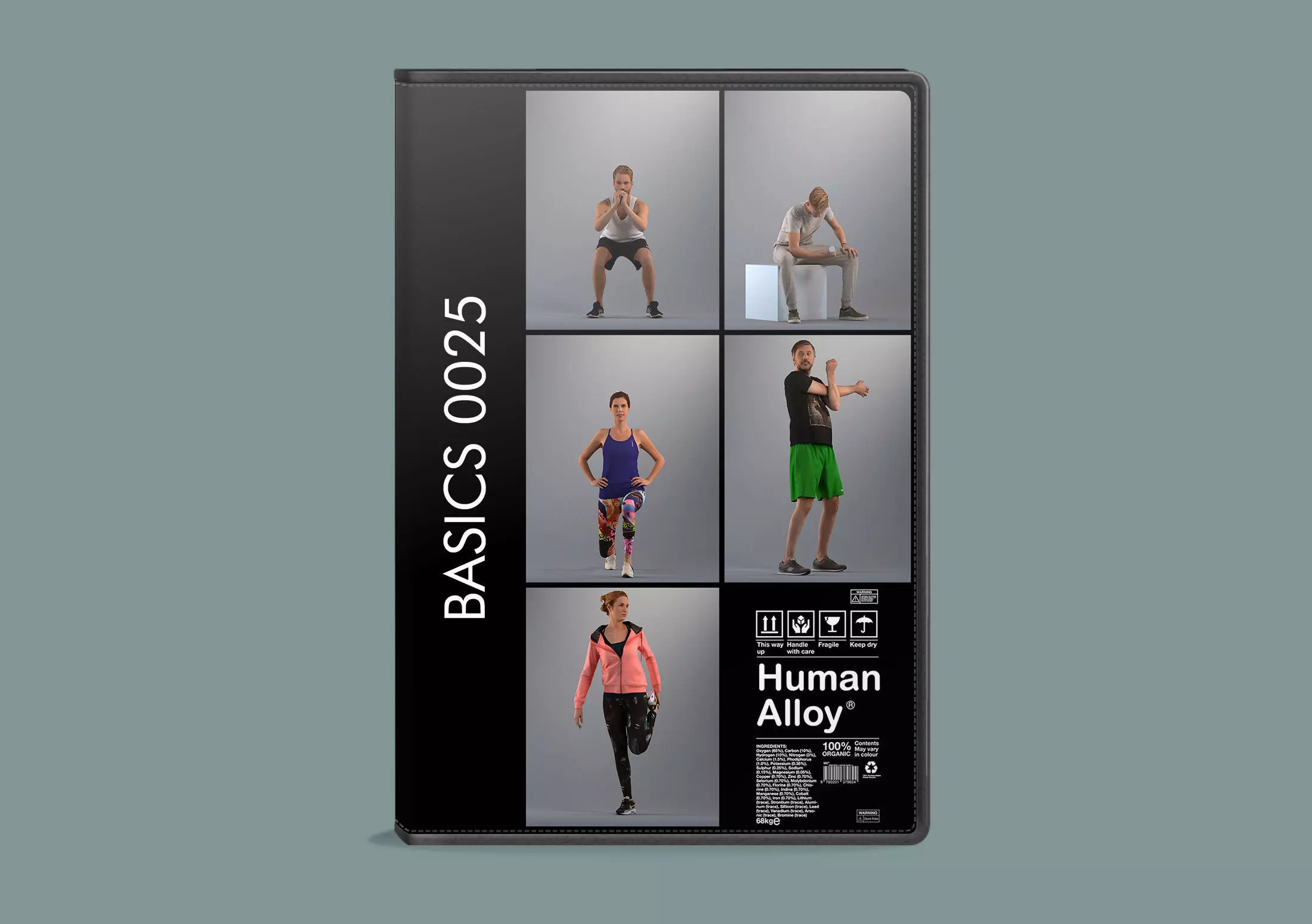 Set of 3D low poly sporting people Low-poly 3D model_0