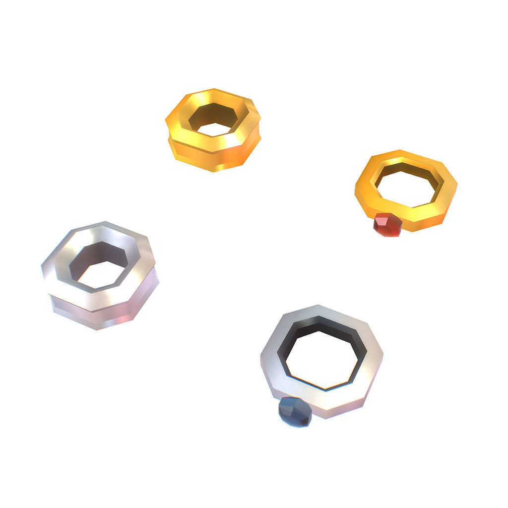 Loot Treasure Set - Proto Series Low-poly 3D model_9