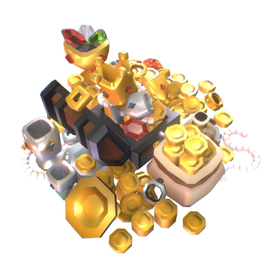 Loot Treasure Set - Proto Series Low-poly 3D model_4