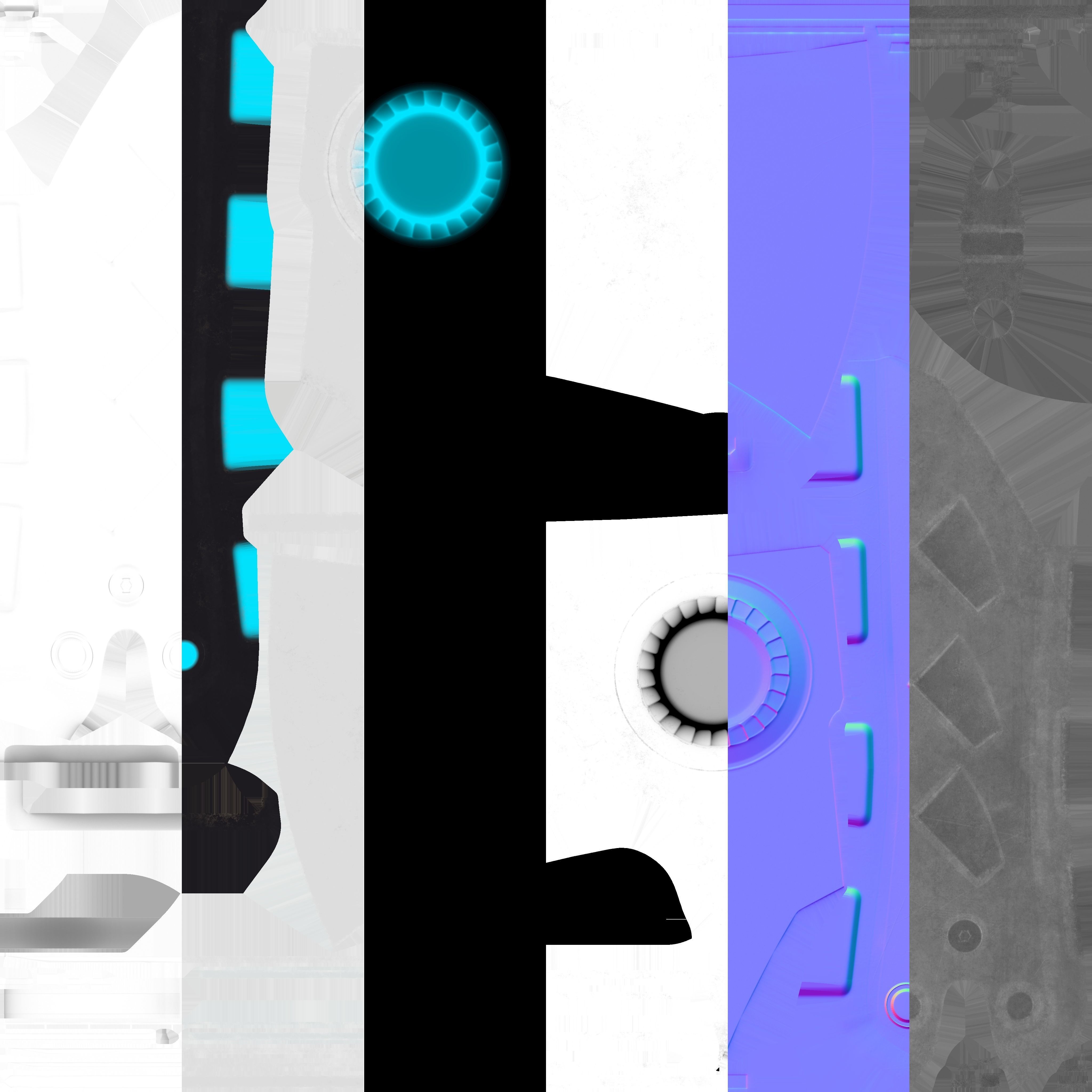 Sci-Fi Hatchet Low-Poly PBR Free low-poly 3D model_13