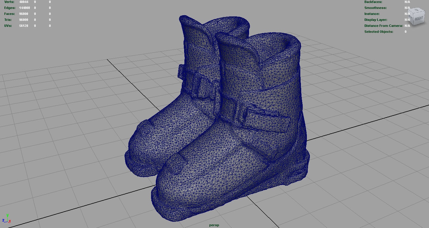 kids Ski Boots Low-poly 3D model_4