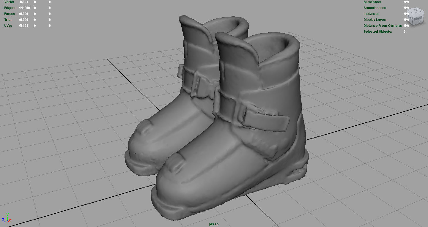 kids Ski Boots Low-poly 3D model_5