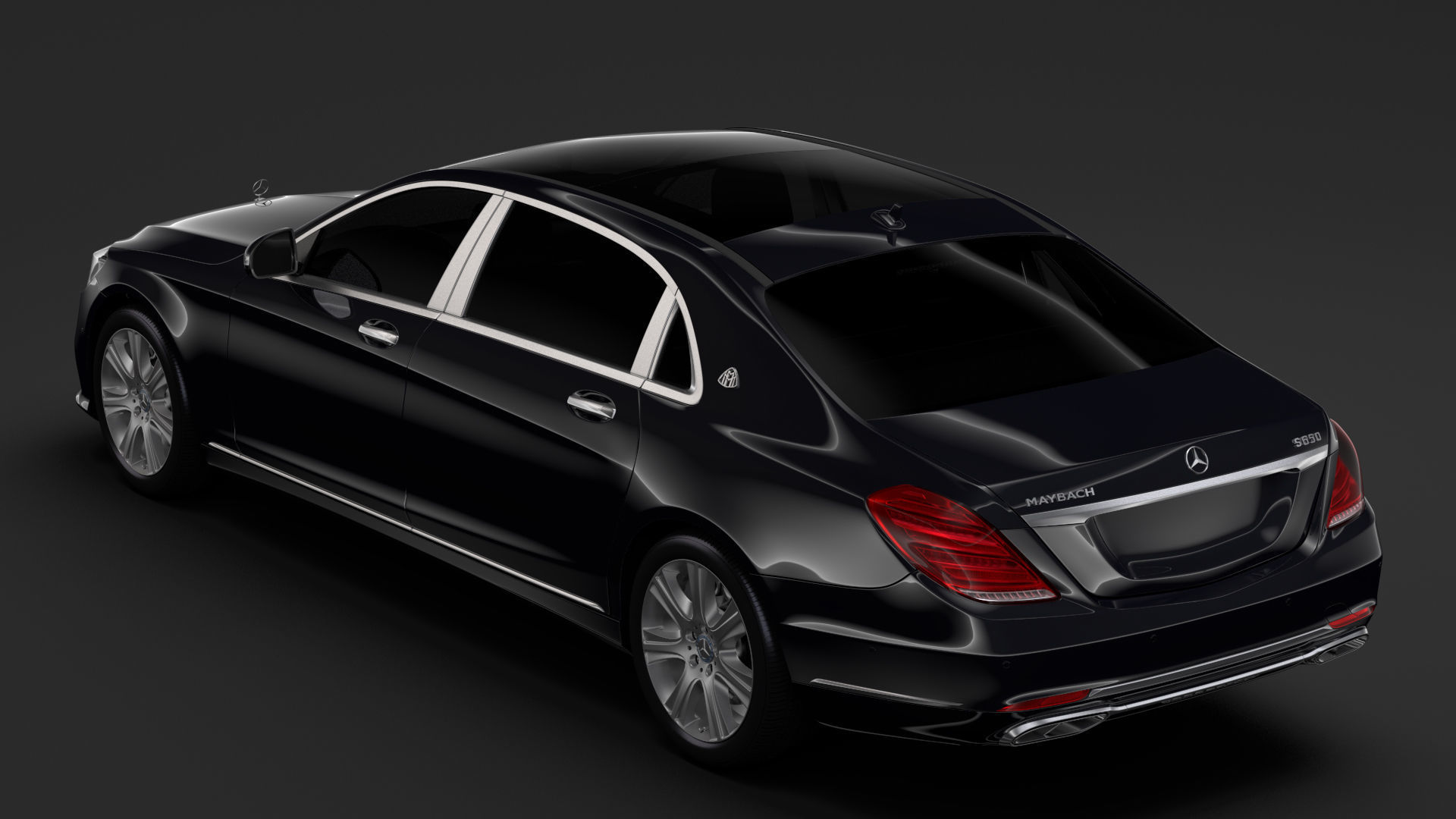 Mercedes Maybach S 650 Guard X222 2019 3D model_7