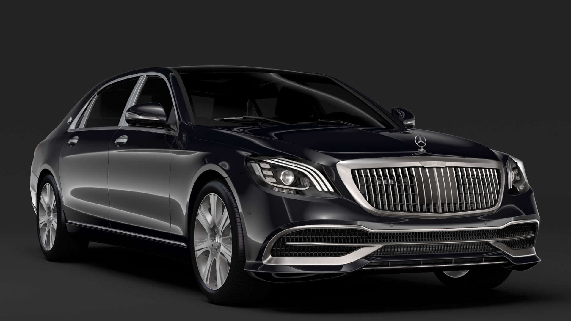 Mercedes Maybach S 650 Guard X222 2019 3D model_4